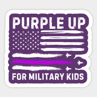 PURPLE UP FOR MILITARY KIDS Sticker